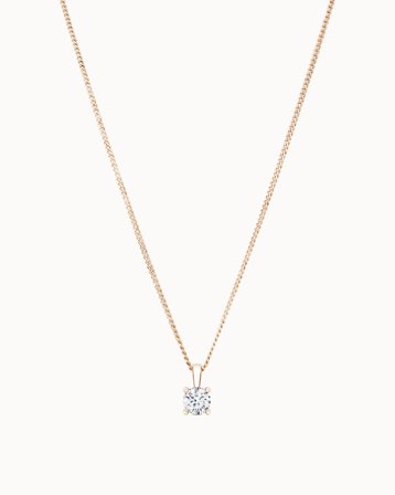 Naturligt Diamanthalsband Sophie 18K Roséguld 0.30 Carat - Smycken från Vanbruun