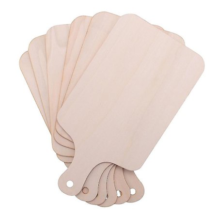 6 st Mini-skärbrädor i trä med handtag Oavslutad träpaddel Skärbräda Bricka