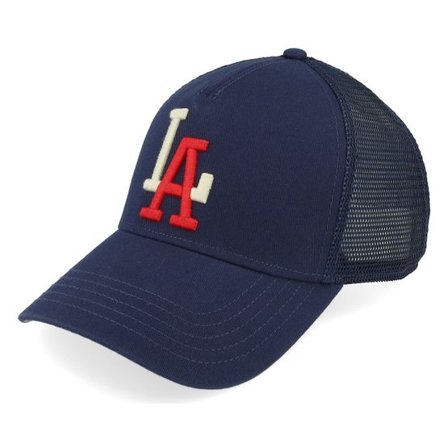 American Needle - MLB Blå trucker Keps - Los Angeles Angels Milb Archive Valin Navy Trucker @ Hatstore