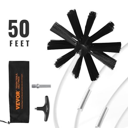 VEVOR skorstensrengöringsset - torktumlare Kanalrengöringsborste 15,24 m