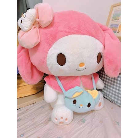 Kawaii Sanrio Kuromi My Melody Cinnamoroll Plys Dyr 40/50cm Blød Stoppet Pude Anime Figur Tegneserie Værelse Dekoration Børn Legetøj Gif (FMY)