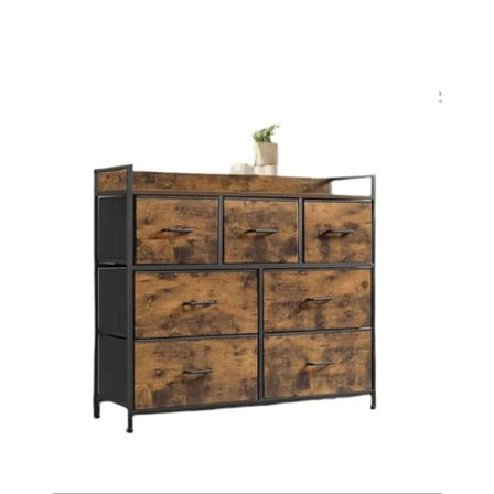 Rootz -skuffer - Skab - Opbevaringsenhed - 7 Stofskuffe med håndtag - Organiser kaos let - 98 x 28,5 x 85 cm