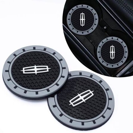 2 st Bil Mugghållare Underlägg, Mugghållare Insats Underlägg Kompatibel med Lincoln MKC Nautilus Aviator Navigator MKZ Continental, Anti Sl