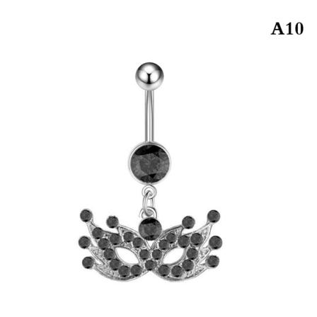 Belly Button Rings Blommor Butterfly Star Dangle Navel Ring Wom