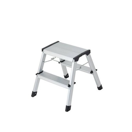 Kaksivaiheinen saksiporras - Gierre - 2 askelmaa - 19x41x19 cm - Monivärinen - Alumiini - Kevyt - Ergonominen