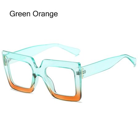 Blå Lys Briller Store Sorte Briller GRØN ORANGE GRØN ORANGE
