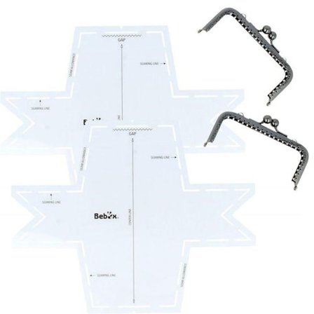 2 rektangulære møntpunge til at lave selv (skabelon + lås)