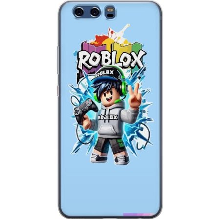 Kompatibelt Mobilskal till Huawei Huawei P10 Färgstark Roblox-karaktär med handkontroll och energifylld splash art design, perfekt för barnrum och
