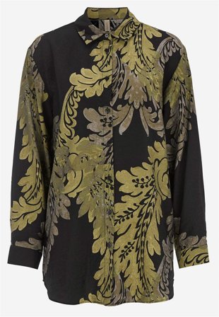 Soyaconcept - Vävd, mönstrad skjorta - grön / mönstrad - för damer - S (38) - Cellbes