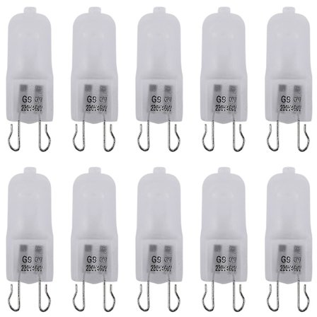 10 kpl G9 Halogeeni Lamput, Lämmin Valkoinen, Toimisto Kapseli, Mattalasi, 40W, 230V (FMY)