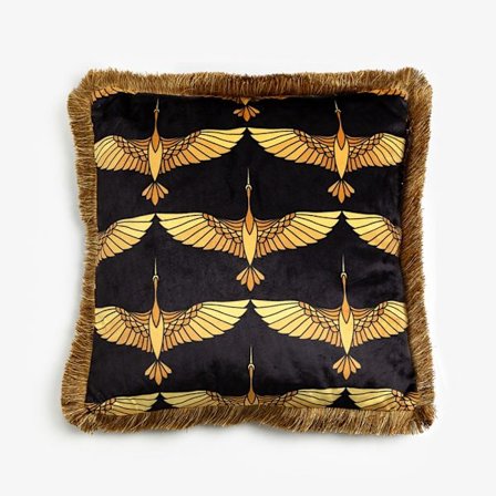 Sortguld stofpude 45x45cm – Luksuriøs indretning