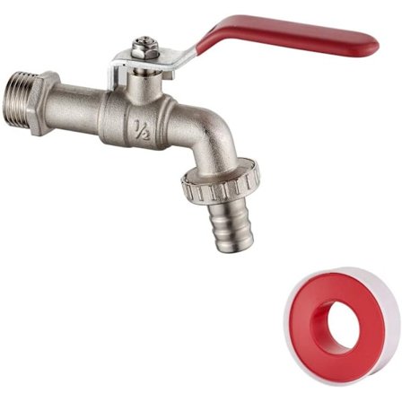 Udendørs vandhane til haven 1/2 - Havevandhane med adapter, frostsikker vandhane -10 °C, høj temperaturbestandighed 120 °C, rustfri