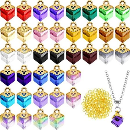 Cube Crystal Anheng Charms Anheng Dangle Bead Anheng