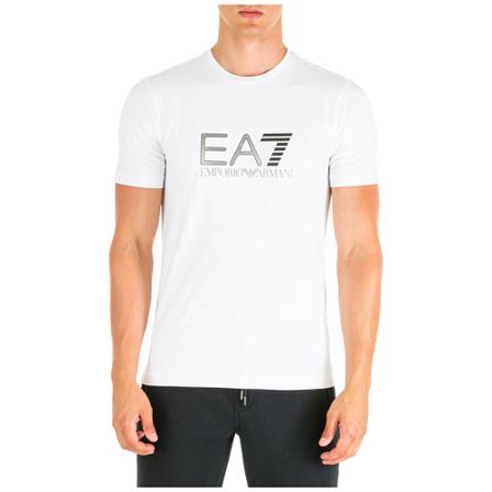 Emporio Armani EA7 men short sleeve t-shirt crew neckline jumper Hvid, Herre T-shirts