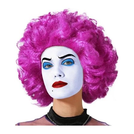 Parykk Dame Krøllete Kort Fuchsia