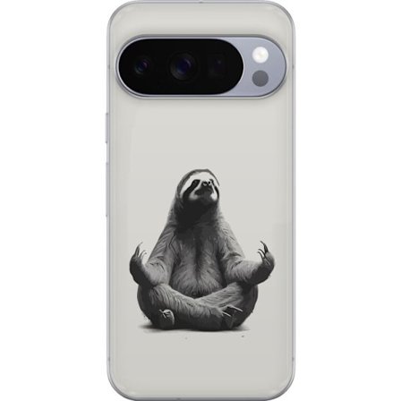 Kompatibel Mobilcover til Google Pixel 10 Pro XL Afslappet dovendyr i meditation, sød fredelig design der spreder rolig energi med humoristisk charme