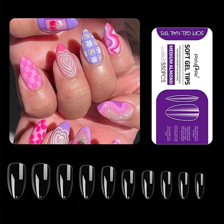 Kunstige falske neglespidser klare falske negle tryk på falske neglespidser fuld dækning falske neglespidser til diy hjem salon #4