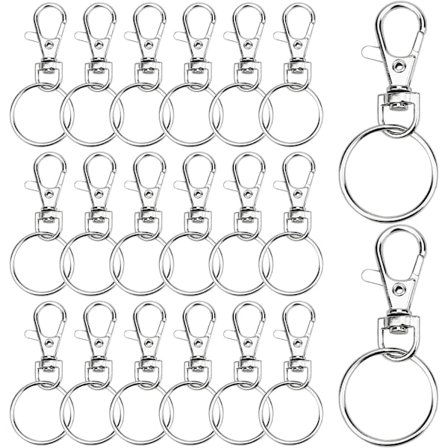 20 Kiipeilykoukkua, Pieni Kiipeilykoukku Avaimenperällä, 20 mm Avaimenperät, Avainkoukku Avainkoruille, DIY-Töihin