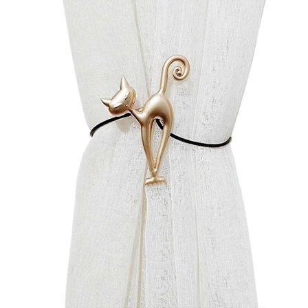 Gardinbånd Magnetisk Bred Anvendelse Legering Katteform Mini Draperiholder Husholdningsartikler