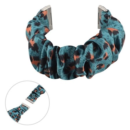 Hair band motif klockarmband för Fitbit Versa 3 - blå leopard