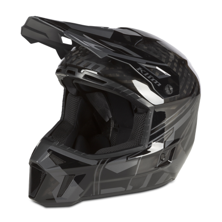 Snøscooterhjelm Klim F3 Carbon Pro Ascent Svart/Asfalt XS