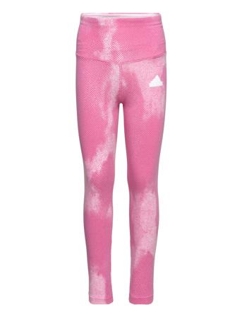 Jg Fi Aop 7/8Le Sport Leggings Pink Adidas Performance