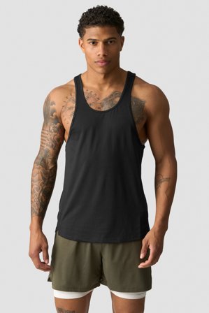 ICANIWILL - Stride Stringer Top Men Black- Tanks - Heren - sportkleding van ICIW