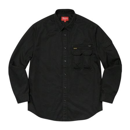 Supreme, Shirts Zwart, Heren, Maat:L