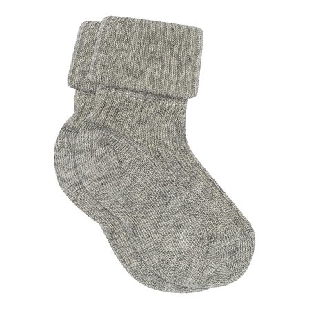 MPkids Bomuld Rib Baby Strømpe Grey Melange (491) 17/18, Børn & Forældre, Børnetøj, Babysokker
