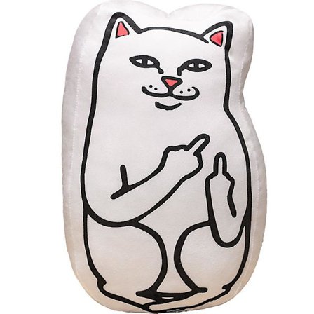 45cm Ripndip Lord Nermal Lordnermal Plys Legetøj Blød Kat Grøn Alien Udstoppede Dukker Sød Kat Pude Gaver Til Venner