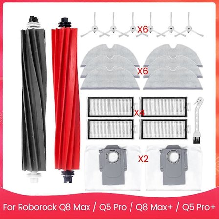Tilbehørssæt til Q8 Max / Q5 Pro / Q8 Max+ / Q5 Pro+ robotstøvsuger reservedele