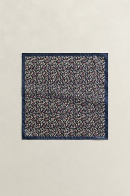 GANT - Lommetørkle med foulard-trykk til herre marine