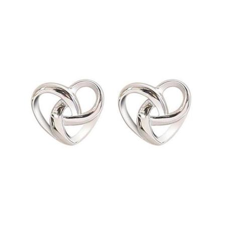 Ttyu Simple Love Heart Shape Stud Örhängen Sterling Silver Preve