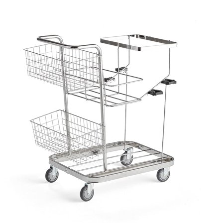 Metal cleaning trolley, 700x550x1000 mm