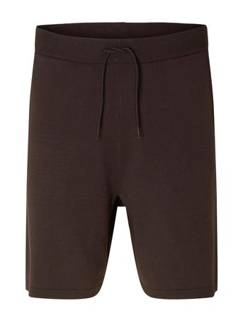 Slhteller Knit Shorts W Bottoms Shorts Sweat Shorts Brown Selected Homme