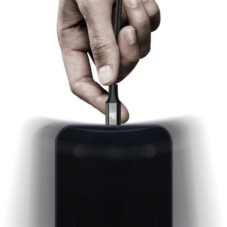 Baseus Rapid-sarjan 3-in-1-kaapeli USB-C M+L+T:lle 20W 1.5m Musta