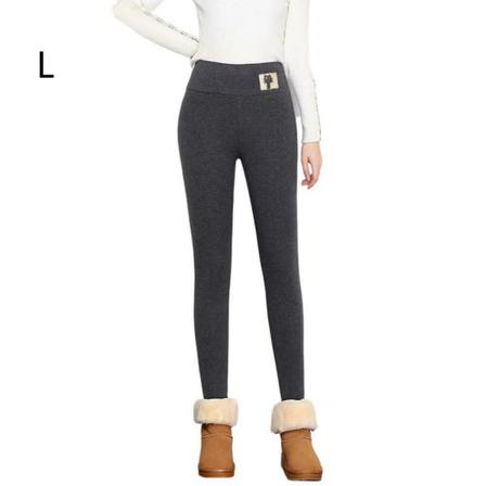 Leggings För Kvinnor Vintertjocka Leggings Grey-l