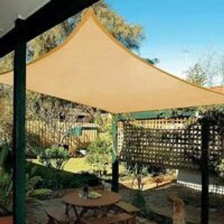 3x4m Vandtæt Rektangulær Solsejl, Vandresistent Skyggeklud, UV-beskyttelse til Have, Terrasse, Sand