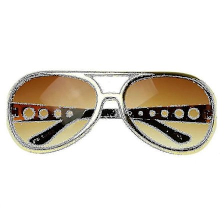 Elvis King Of Rock TCB Aviator Solglasögon Retro Stil Stor Båge Mode Glasögon