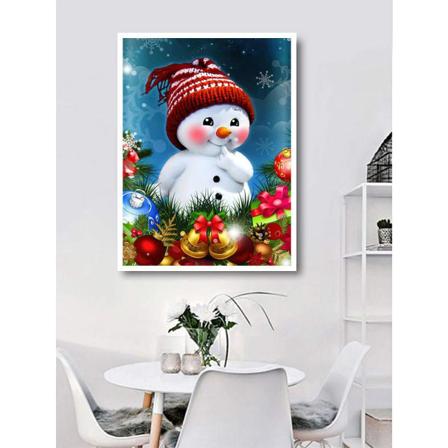 Diamond Painting / DIY 5D Diamantmale- 30x40cm - Sne-nejmand