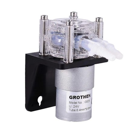 DC 24V Peristaltisk Pump med Silikonslang Högt Flöde Vatten Vätskepump Dosering Vakuumpump Kompatibel med DIY Aquari-Perfet 24v-max
