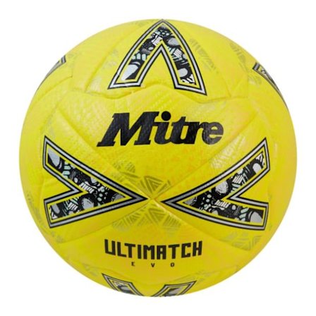 Mitre Ultimatch Evo Fotboll 3 Fluorescerande Gul/Gul Guld