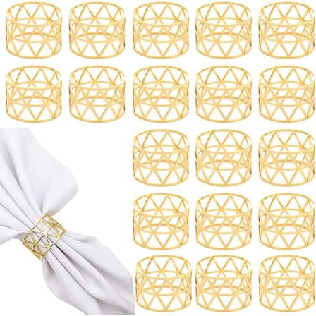 20 kappaletta lautasliinarinkuloita Kultaa Metalli Lautasliinarinkula Lautasliinarinkulat Lautasliinarinkulat Häihin Juhliin Vuosipäivään 