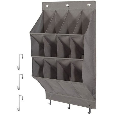 Over dør skoskap dyp lomme hengende rack skohylle oppbevaring veggmontering 600D Oxford Heavy Duty skohylle veske for smalt skap sovesaler (1