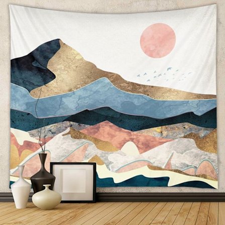 Auringonlaskun metsämaisema -seinavaate, kodinsisustus (HC-M4)