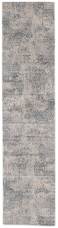 Abstract Storm Light Grey Runner Rug Small Oeko-Tex