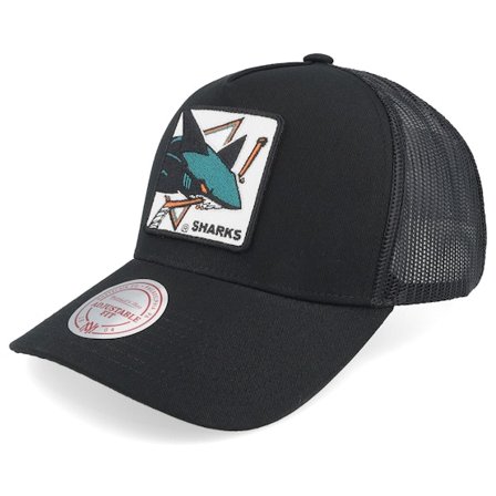 Mitchell & Ness - NHL Noir trucker Casquette - Hatstore Exclusive x San Jose Sharks In Your Face Black A-frame Trucker @ Hatstore