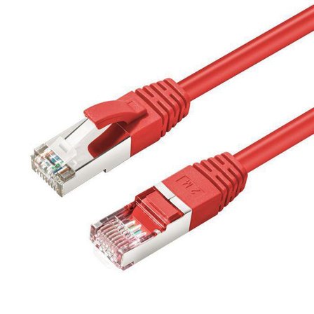MicroConnect S/FTP CAT6 0.15m Red LSZH