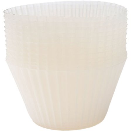 CACAS Muffinsformer i silikon store hvite 12stk