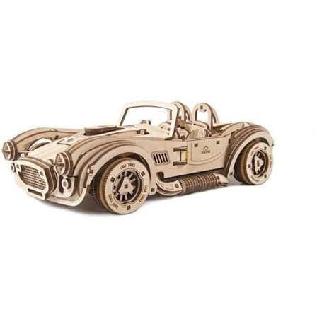 3D Racing Car Pussel - UGEARS - Drift Cobra Racing Car - Mekanisk trämodellsats - 370 bitar